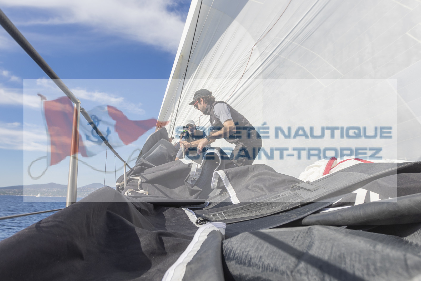 03 10 2022, Saint-Tropez (FRA,83), Voiles de Saint-Tropez 2022,  entraînement des maxis, A bord de Sipirit of Malouen X