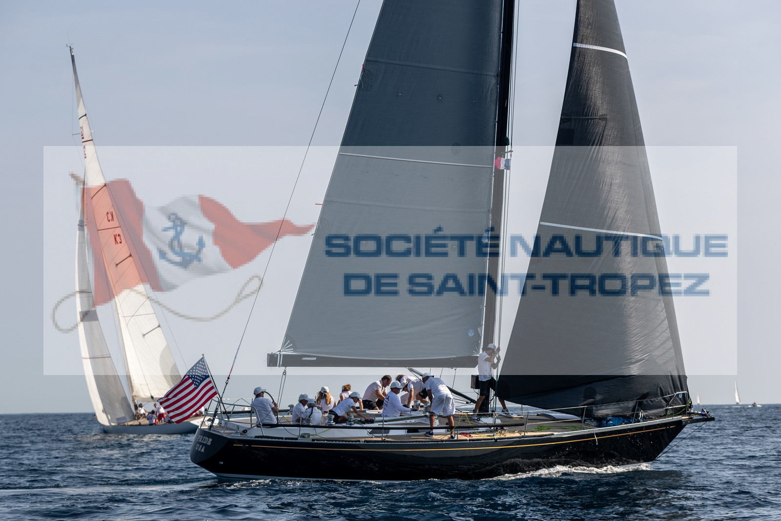 05 10 2023, Saint-Tropez (FRA,83), Les Voiles de Saint-Tropez 2023, Race Day 5, Défi Pride Vs Ikra 05 10 2023, Saint-Tropez (FRA,83), Les Voiles de Saint-Tropez 2023, Race Day 5, Défi Pride Vs Ikra