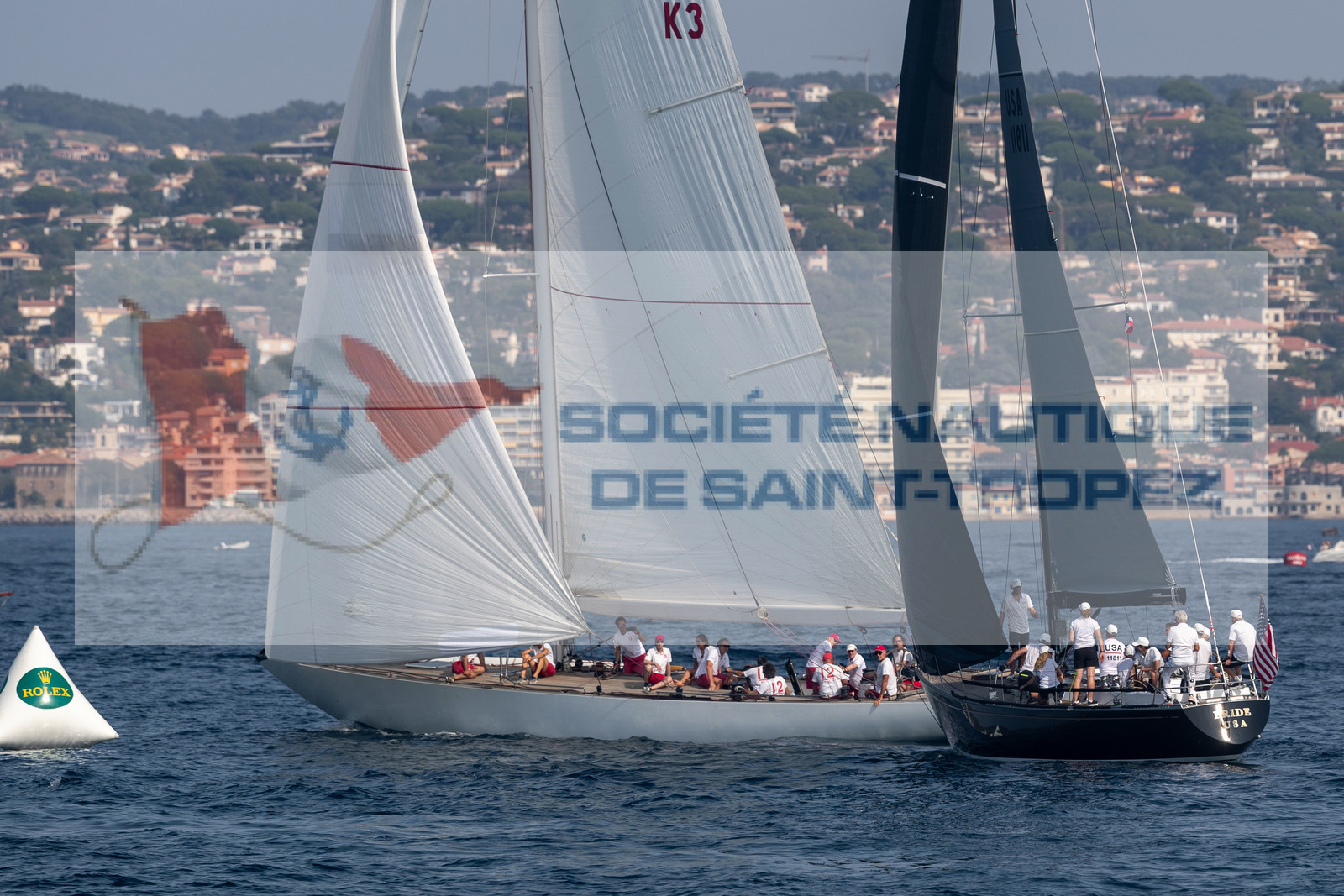 05 10 2023, Saint-Tropez (FRA,83), Les Voiles de Saint-Tropez 2023, Race Day 5, Défi Pride Vs Ikra 05 10 2023, Saint-Tropez (FRA,83), Les Voiles de Saint-Tropez 2023, Race Day 5, Défi Pride Vs Ikra