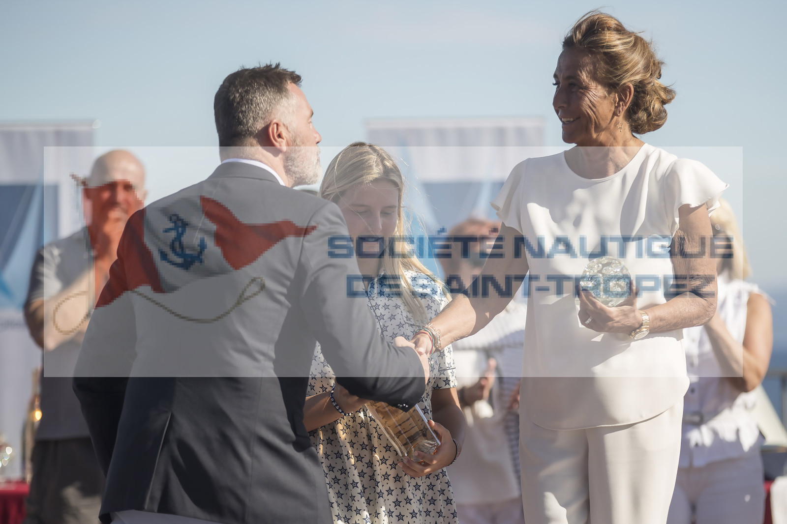 06 10 2017, Saint-Tropez (FRA,83), Les Voiles de Saint-Tropez 2017, jour , Remise des prix 06 10 2017, Saint-Tropez (FRA,83), Les Voiles de Saint-Tropez 2017, jour , Remise des prix