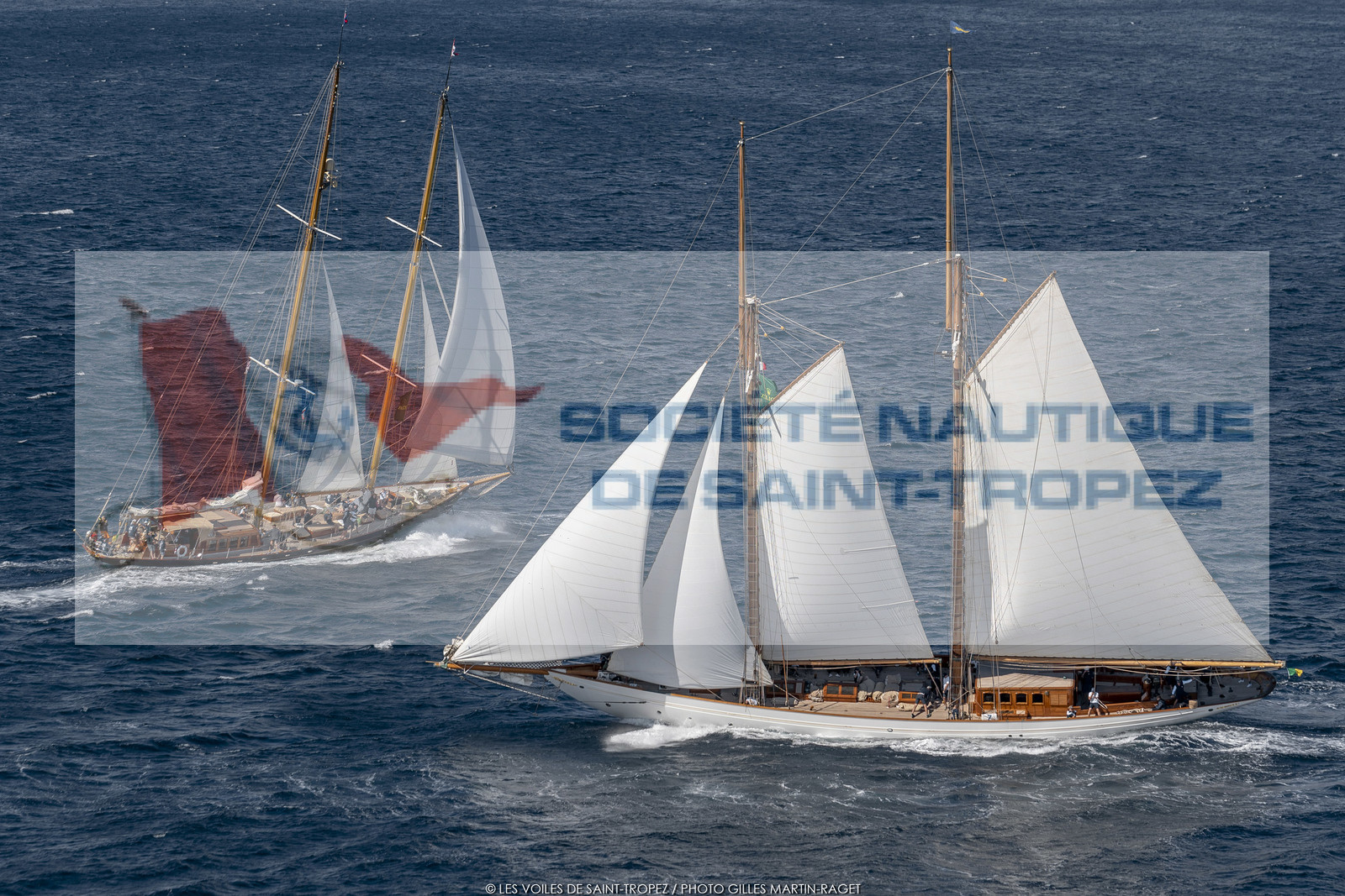 28 09 2022? Saint-Tropez,(FRA,83), Les Voiles de Saint-Tropez 2022 Régate N° 2 poup les modernes, navigation libre pour les grandes goélettes