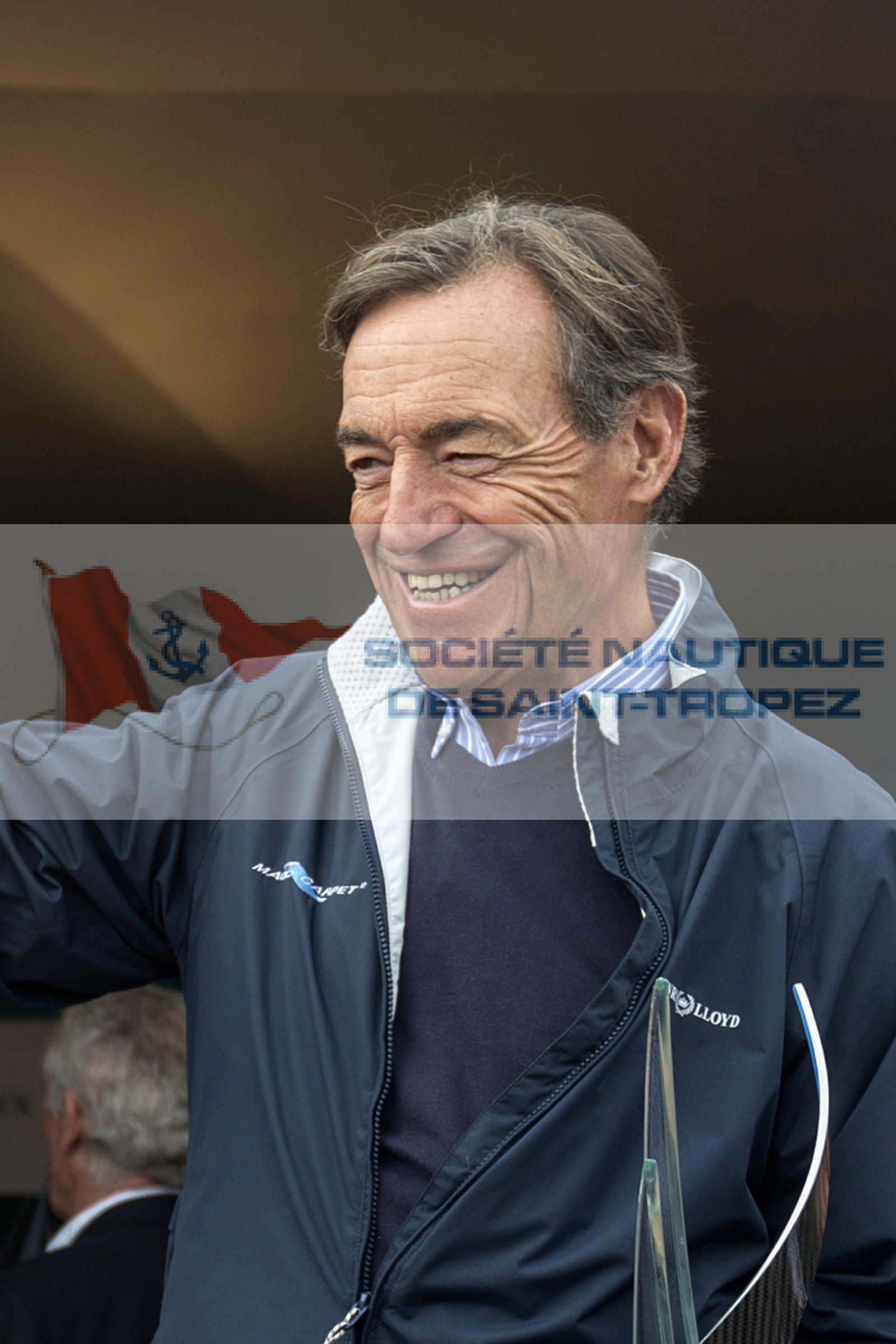 06 10 2013 - Saint-Tropez (FRA,83) - Voiles de Saint-Tropez 2013 - Prizegiving, Lindsay Owen Jones (Magic Carpet owner) 06 10 2013 - Saint-Tropez (FRA,83) - Voiles de Saint-Tropez 2013 - Prizegiving, Lindsay Owen Jones (Magic Carpet owner)