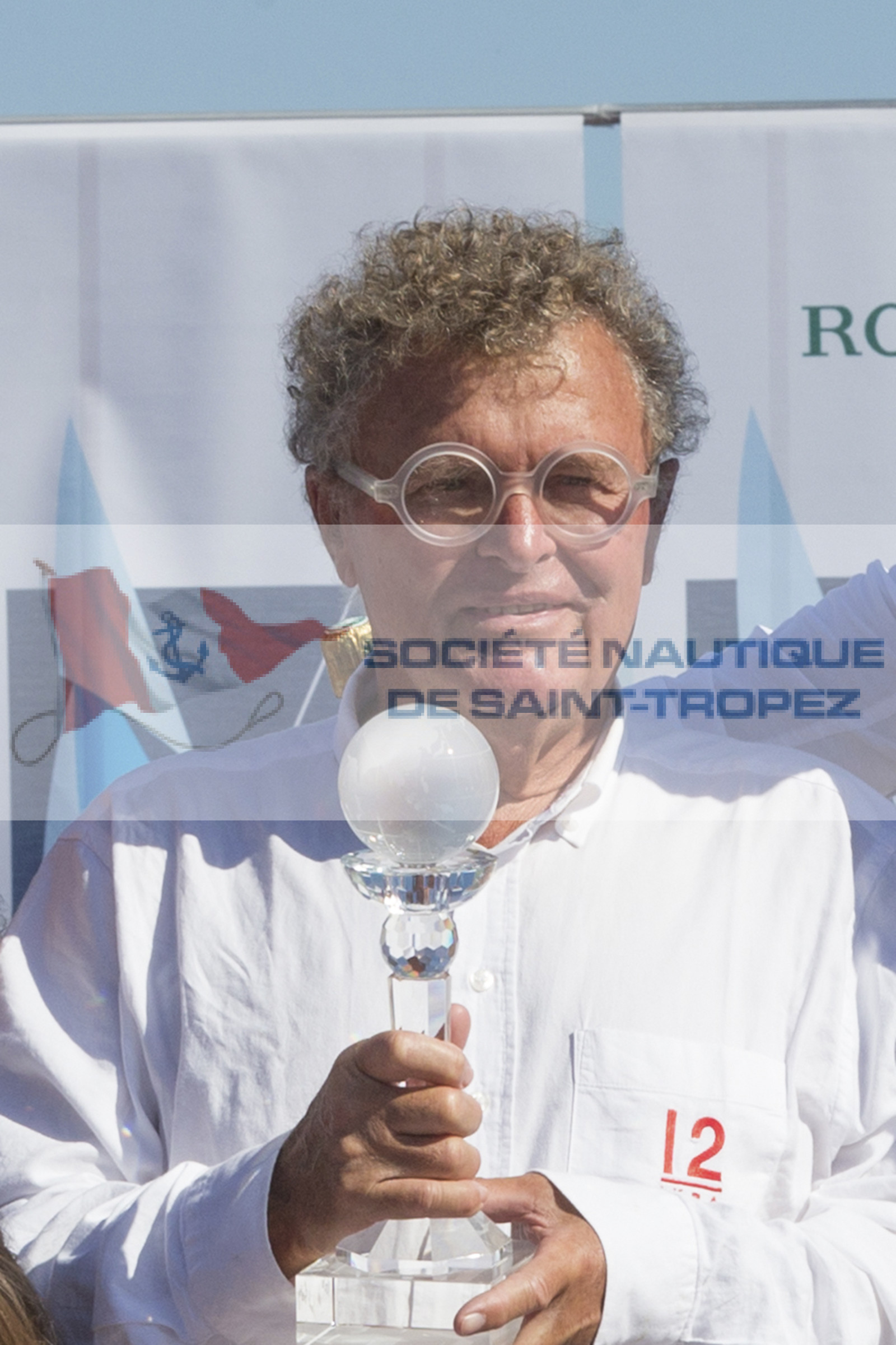 02 10 2016, Saint-Tropez (FRA,83), Voiles de Saint-Tropez 2016, Prizegiving, Yves-Marie Morault, Ikra Owner 02 10 2016, Saint-Tropez (FRA,83), Voiles de Saint-Tropez 2016, Prizegiving, Yves-Marie Morault, Ikra Owner