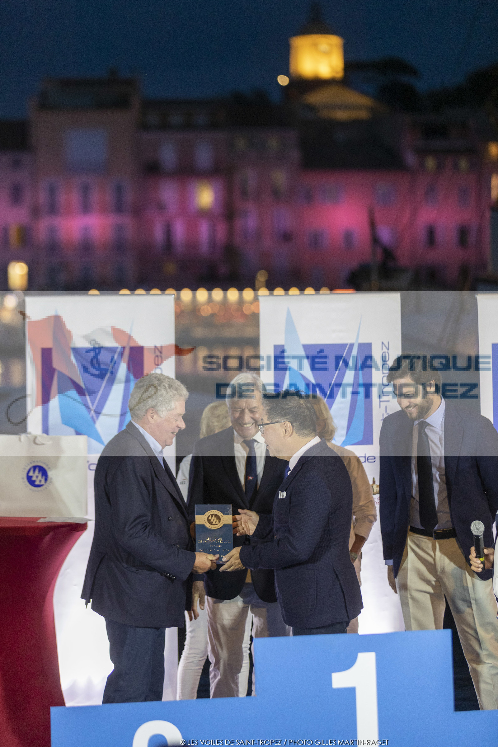02 10 2022, Saint-Tropez (FRA,83), Voiles de Saint-Tropez 2022,  prizegiving 02 10 2022, Saint-Tropez (FRA,83), Voiles de Saint-Tropez 2022,  prizegiving