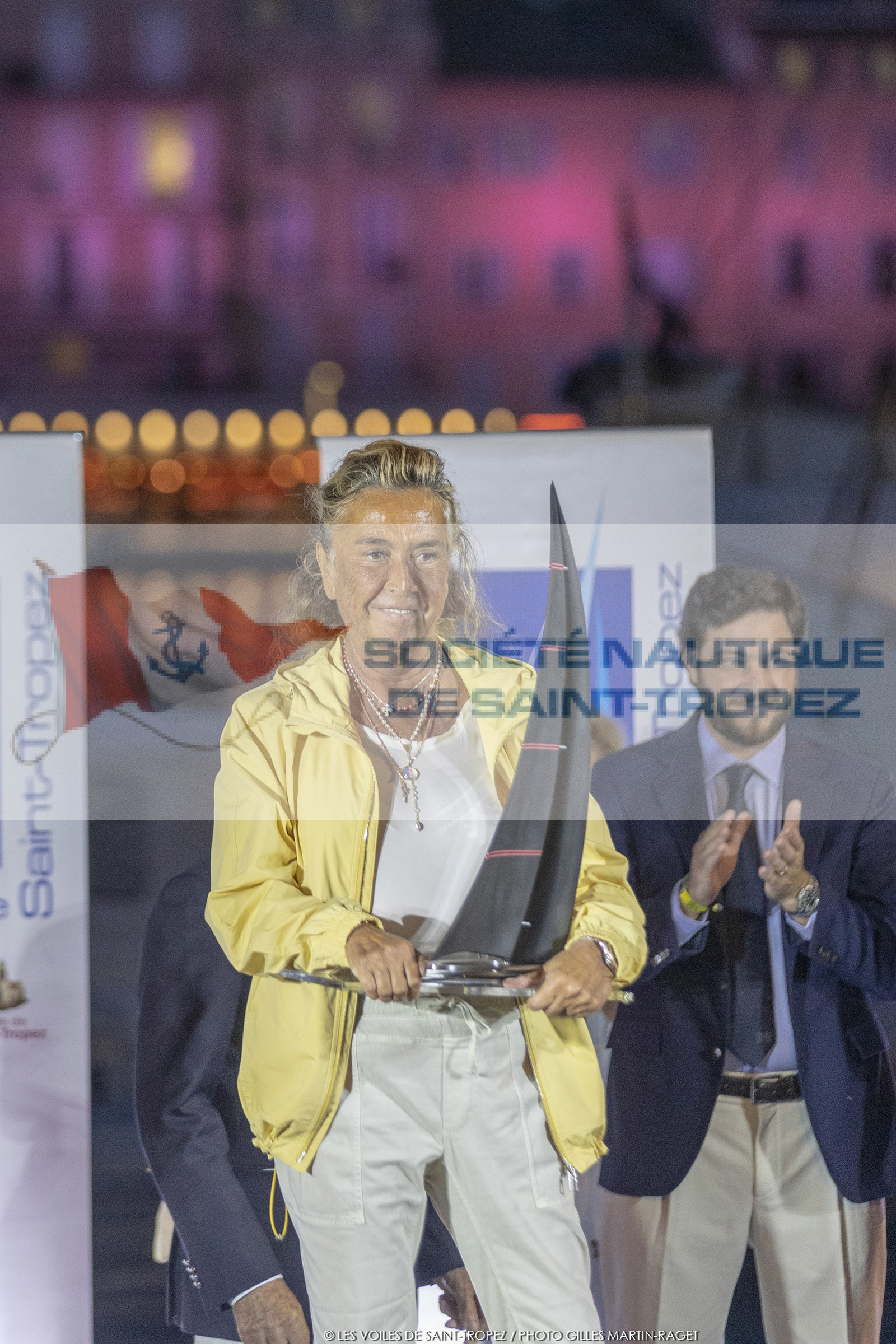 02 10 2022, Saint-Tropez (FRA,83), Voiles de Saint-Tropez 2022,  prizegiving 02 10 2022, Saint-Tropez (FRA,83), Voiles de Saint-Tropez 2022,  prizegiving