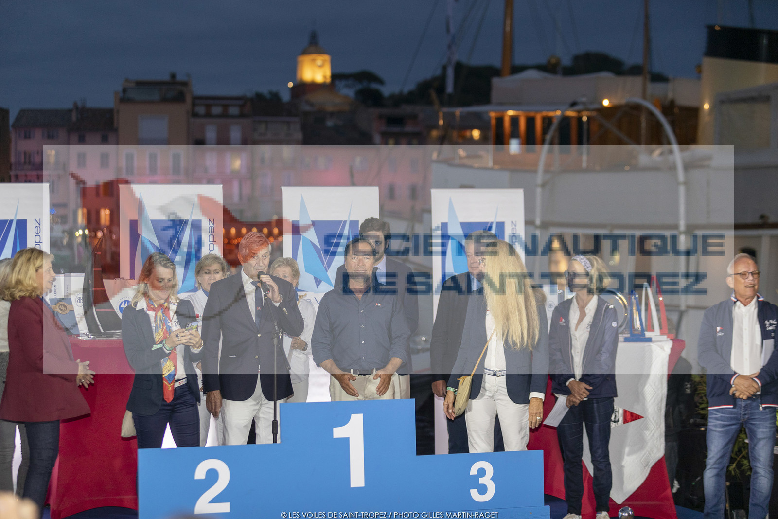 02 10 2022, Saint-Tropez (FRA,83), Voiles de Saint-Tropez 2022,  prizegiving 02 10 2022, Saint-Tropez (FRA,83), Voiles de Saint-Tropez 2022,  prizegiving