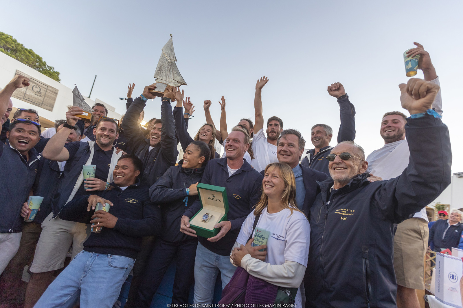 01 10 2022, Saint-Tropez (FRA,83), Voiles de Saint-Tropez 2022, Remise des prix, Shenandoah reçoit le Trophée Rolex